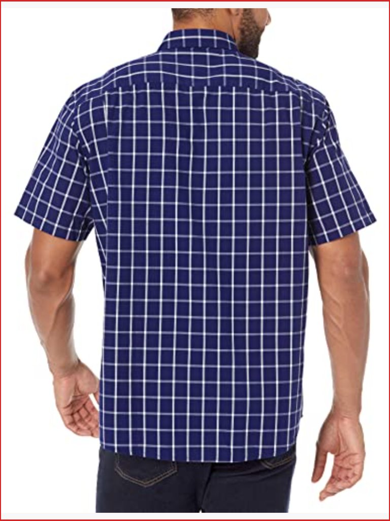 Regular-Fit Short-Sleeve Poplin Shirt, Button-Down Collar, Lightweight Cotton